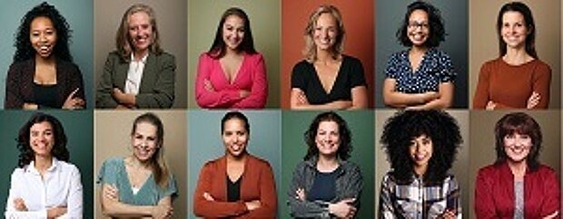 Portrait von 12 diversen Frauen