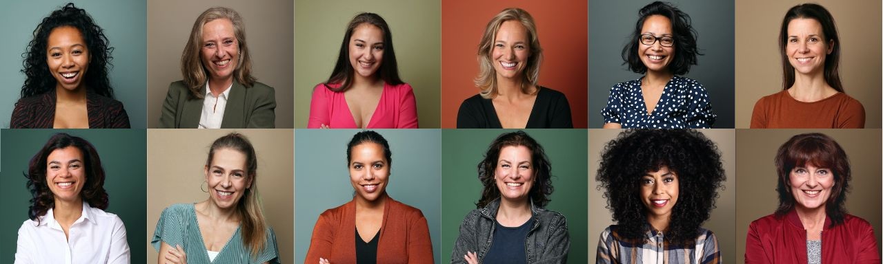 Informationen zu den Wechseljahren Portraits von 12 diversen Frauen