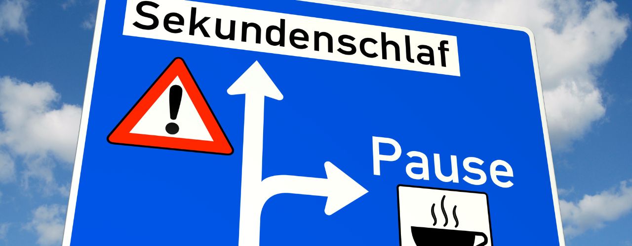 Schild Sekundenschlaf